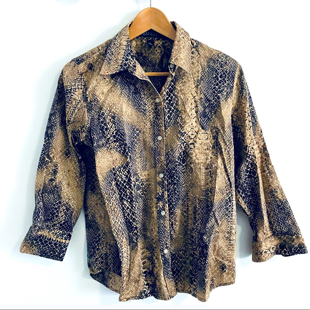 Lauren Ralph Lauren Snakeskin Button Down Shirt
